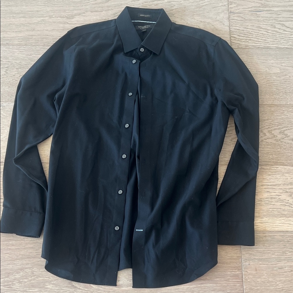 Banana Republic Classic Black Men's Dress Shirt